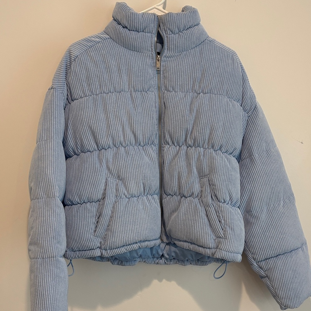 Hollister Light Blue corduroy coat. Size medium.